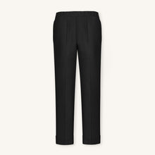 Rizvol Elba Obsidian Black linen pants, front view