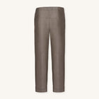 Rizvol women's light brown linen pants back view