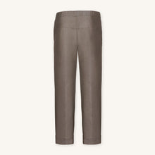 Rizvol women's light brown linen pants back view