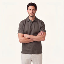Olive Mist Lino Polo Shirt