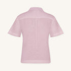 Rizvol Pink Dust linen polo shirt, back view