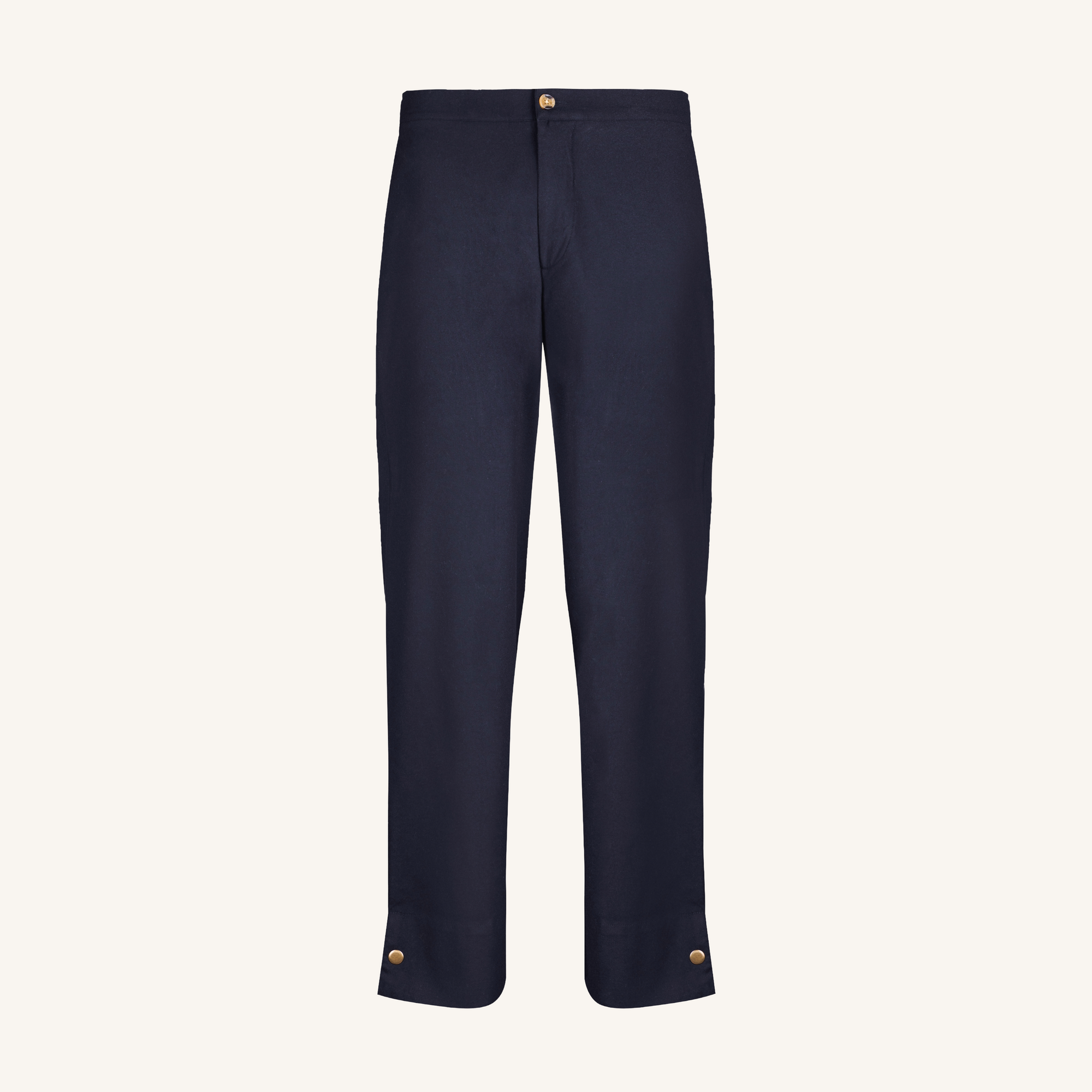 Rizvol raga blue wool cashmere leisure pants front view