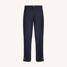 Rizvol raga blue wool cashmere leisure pants front view