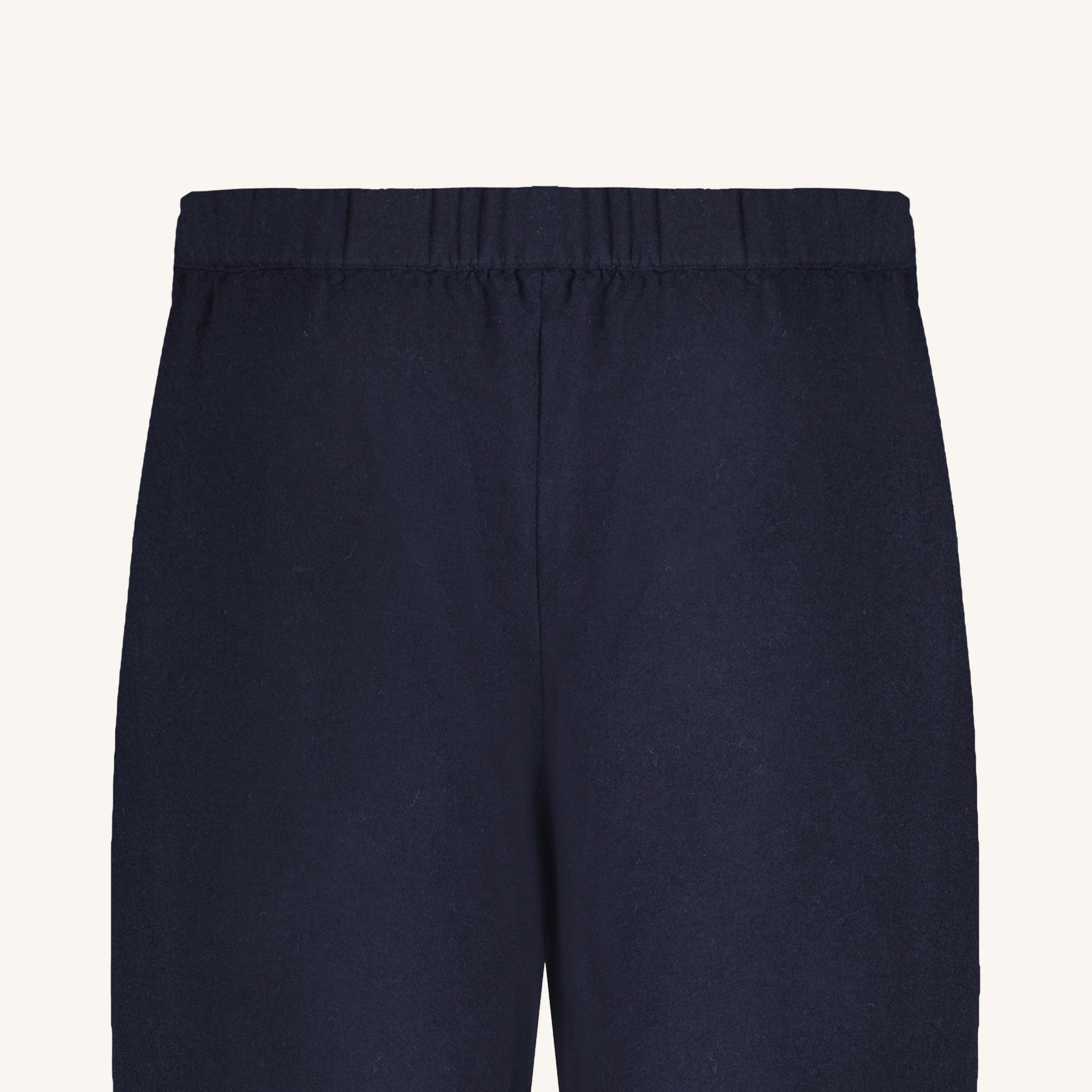 Navy blue pants on a white background