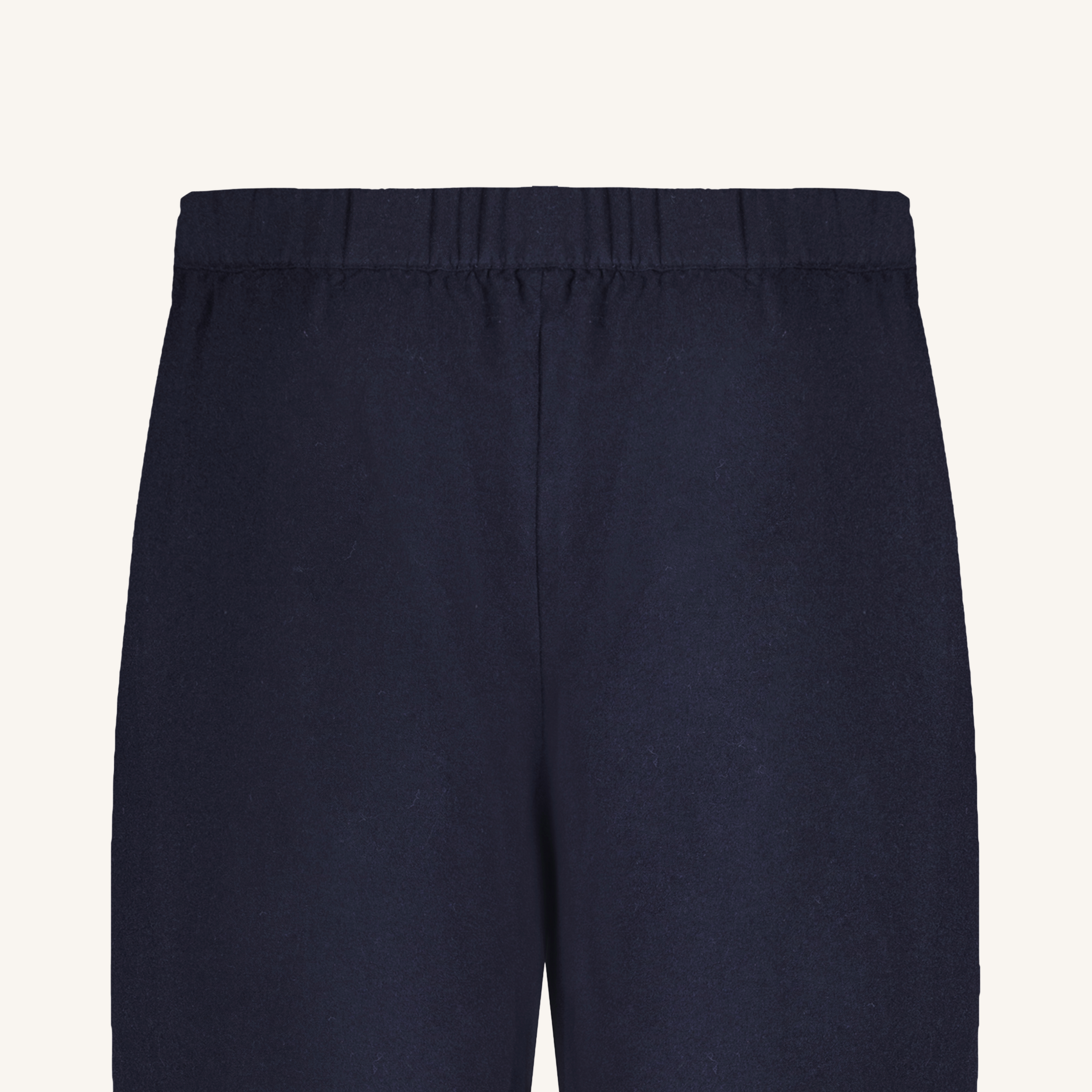 Navy blue pants on a white background