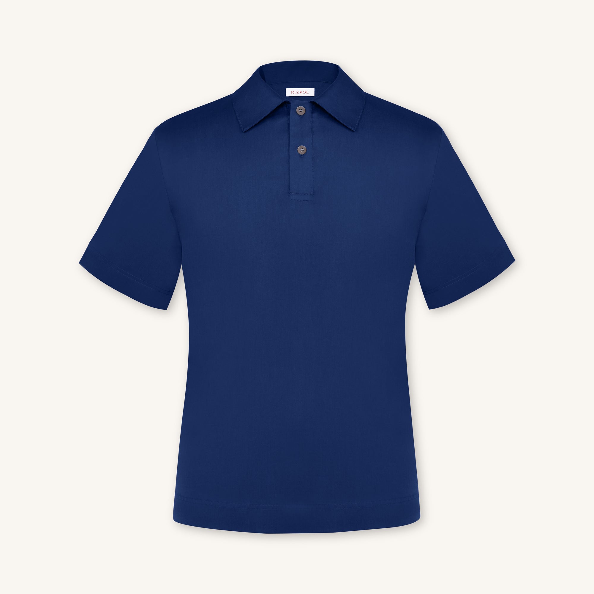 Rizvol Alba Riva Blue Cotton Silk Shirt, front view