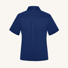 Rizvol Alba Riva Blue Cotton Silk Shirt, back view