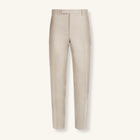 Rizvol salt beige linen trousers front view