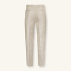 Rizvol salt beige linen trousers back view