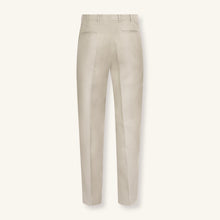 Rizvol salt beige linen trousers back view