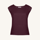 Rizvol Merlot linen women's top , front view