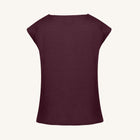 Rizvol Merlot Linen women's top , back view