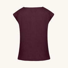 Rizvol Merlot Linen women's top , back view