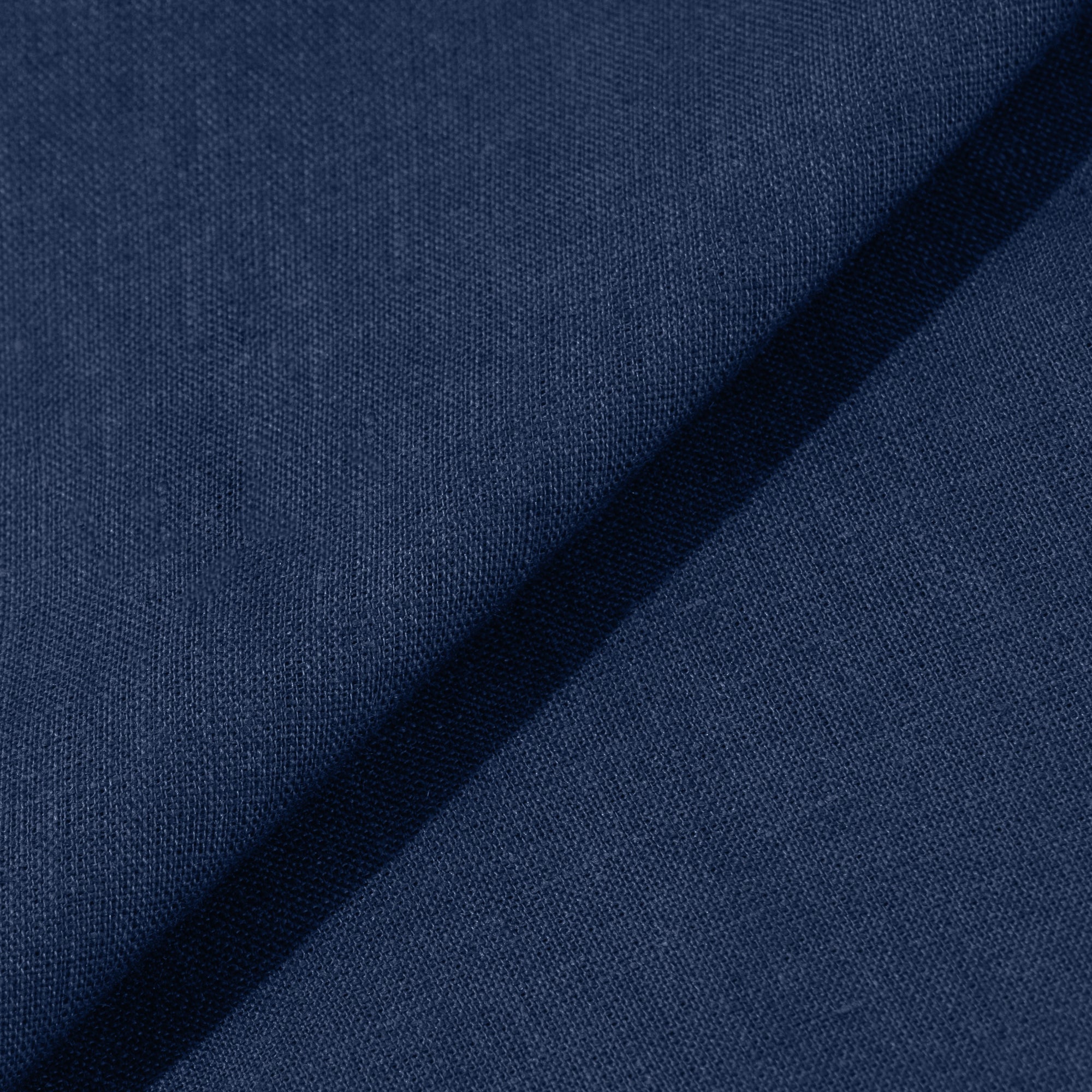Rizvol Imperial Blue women's linen top, fabric detail