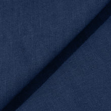 Rizvol Imperial Blue women's linen top, fabric detail