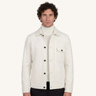 Symphonia Italian Twill Wool Jacket in Off White