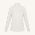 Rizvol Ivory Ash beige women's linen shirt, back view