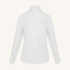 Rizvol Milkstone white women's linen shirt, back view