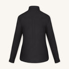 Rizvol Obsidian Black women's linen shirt, back view