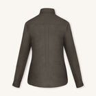 RIZVOL women's olive linen button-up shirt, long sleeve
