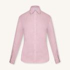 Rizvol Pink Dust women's linen shirt, front view