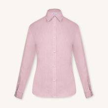 Rizvol Pink Dust women's linen shirt, front view