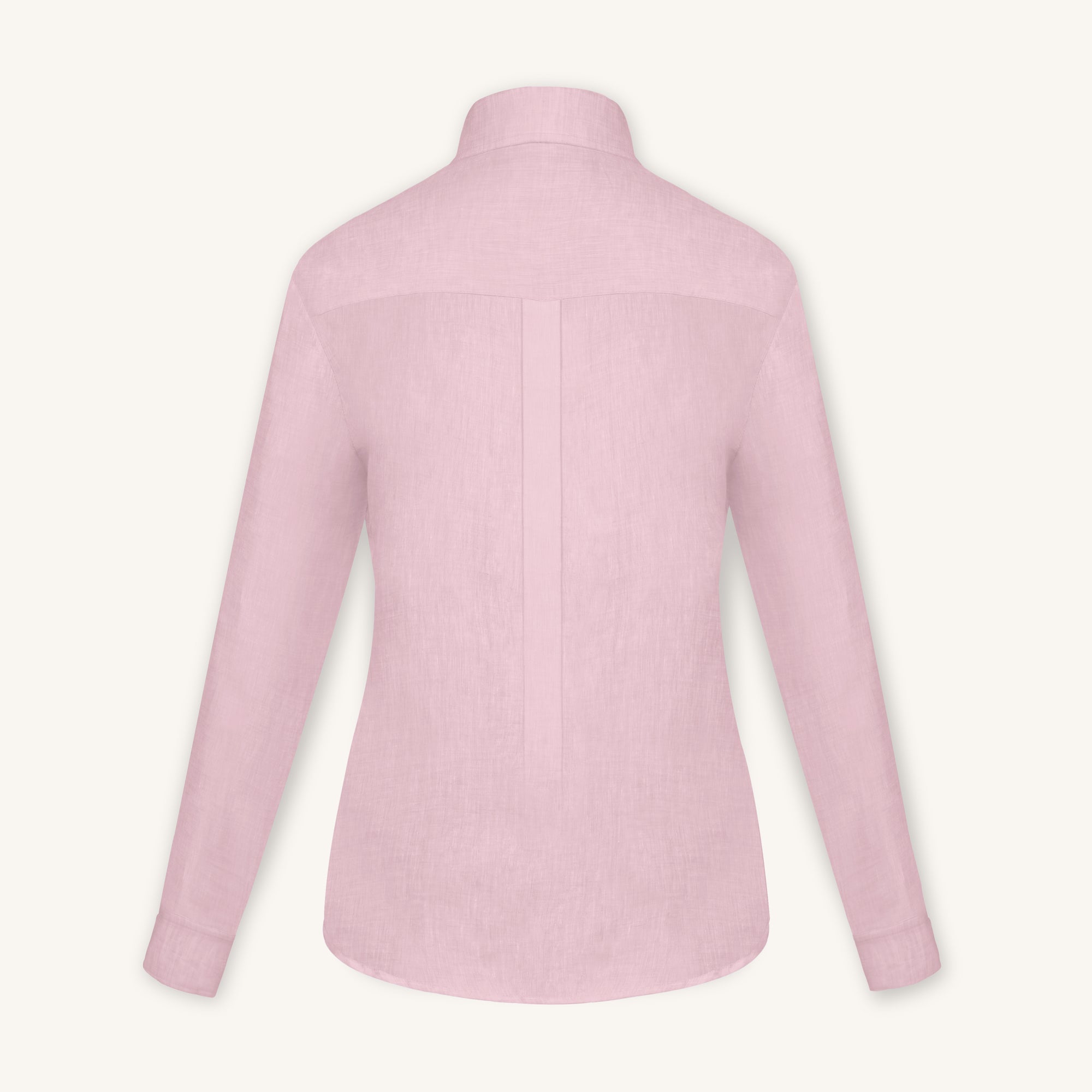 Rizvol Pink Dust women's linen shirt, back view