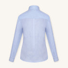 Rizvol Viola Fog Light blue women's linen shirt, back view